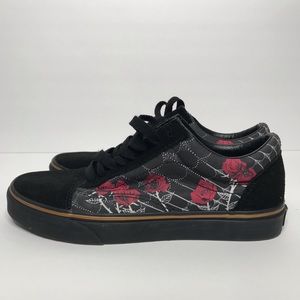 Vans Old Skool Spider Rose Suede Black Sneakers